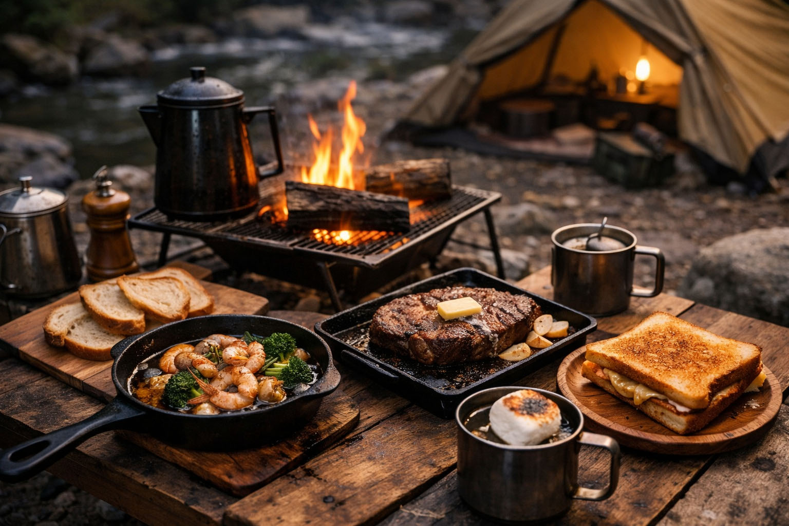 ふたりソロキャンプ飯まとめ｜登場メニュー・再現レシピ集タイトルイメージ